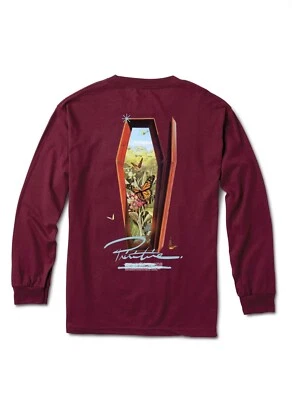 Primitive Apparel "Vessel" Long Sleeve Tee (Burgundy) Graphic T-Shirt NWT LARGE - Image 1 of 2