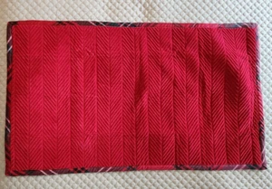 LETTO KING SHAM 20"X36" NUOVO SENZA ETICHETTE WILLIAMS SONOMA HOME TARTAN ROSSO PLAID/VELLUTO COTONE - Foto 1 di 5