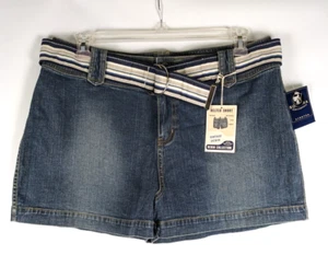 NEW Sonoma Belted Denim Shorts Womens Size 16 High Rise Stretch Medium Wash - Picture 1 of 9