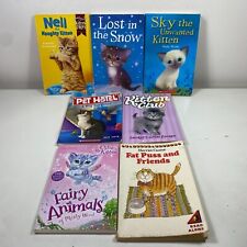 7 Lot Childrens Novels About Cats Medium Paperback Books