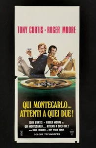 QUI MONTECARLO ATTENTI A QUEI DUE locandina poster Roger Moore Tony Curtis AP1 - Imagen 1 de 2