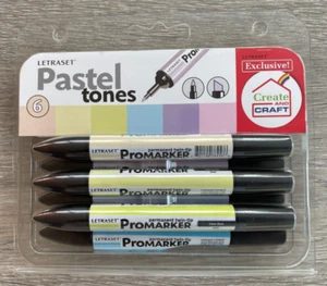 Letraset Promarker PASTEL TONES Art And Design Maker Set Of 6 - Picture 1 of 2