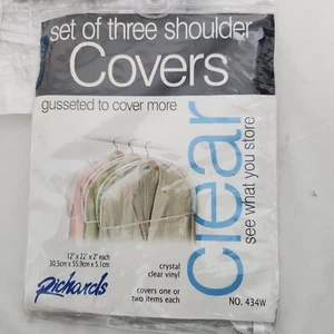 Shoulder Covers Clothing Dust Cover Hanger Covers for Clothes Plastic 8 - Picture 1 of 3
