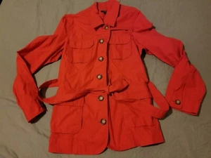 Girls Juniors Nautica Jacket XL Orange Trench Cotton - Picture 1 of 7