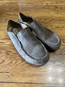 OLUKAI MOLOA MENS BROWN LEATHER LOAFER DRIVING WALKING CASUAL SHOES SIZE 12 - Picture 1 of 10