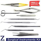 Surgical Needle Holder Scissors Dental Endodontic Tools Kit Explorer Excavators