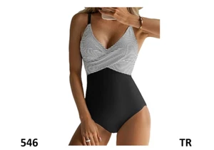 B2prity Women's One Piece Swimsuits Tummy Control Front Cross Bathing Suits, S - Picture 1 of 7