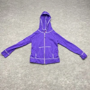 Hanes Little Girls' Slub Jersey Full Zip Jacket, Purple Crush Size X Small - Picture 1 of 7