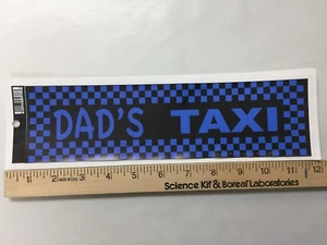Bumper Sticker (Repositionable) "Dad's Taxi" Blue - Picture 1 of 3