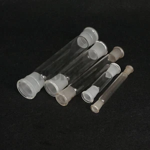 14/23 19/26 24/29 29/32 Both Ground Joint Glass Straight Adapter Tube Lab - Picture 1 of 25