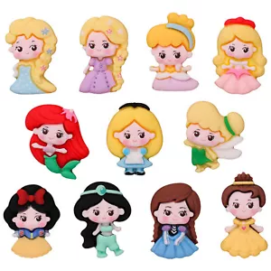 20 Pcs Flatback Resin Assorted Cartoon Princesses Cabochons Flatback Charms - Picture 1 of 14