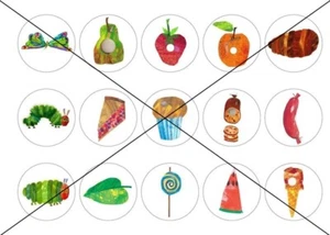Toppers comestibles para cupcakes de Caterpillar Images SIN CORTAR - Imagen 1 de 1