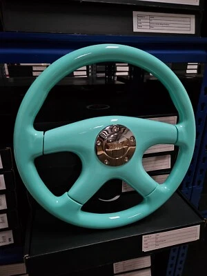 VOLANTE MADERA RAPTOR 15" AZUL AGUA Foto 1 de 4