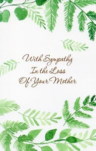 Aufrichtige SYMPATHIE Karte FÜR MUTTERVERLUST, Farne von Galant Greetings + Umschlag - Bild 1 von 4