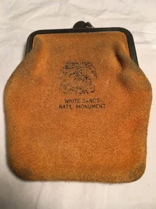 Vintage White Sands National Monument Apache Chief Leather Money Purse - Picture 1 of 8