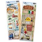 Stickers Cardstock Ph 13" Italy X2 Ciao Bella Scooter Wine Leaning Tower Caffe`