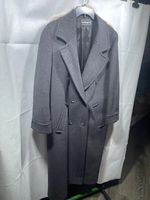 女式双母乳千鸟格外套灰色 — 第 1/4 张图片