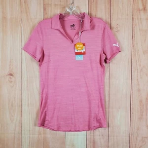 Puma Cloudspun Free Girls Golf Polo Shirt XL Rapture Rose Polyester Stretch - Picture 1 of 13