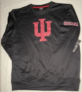 Men's Colosseum Black Indiana Hoosiers Crew Neck Sweatshirt Med - Picture 1 of 3