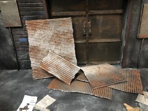 1:12 Scale Rusted Sheet Metal Prop Lot Diorama Action Figure Photography