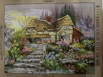 needlepoint Tapestry Gobelin L  House Canvas Only 60x75 Cm - Image 1 of 4