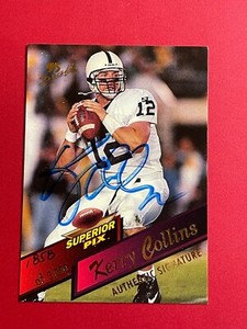 1995 Superior Pix Kerry Collins Auto Rookie Football Card 1858/3000  /S158