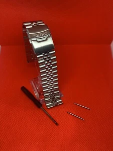 seiko jubilee 22mm Bracelet /strap with Straight Lug ends And Free Tools! - Picture 1 of 5