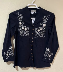 Camisa para mujer The Territory Ahead talla XS bordada con botones manga larga A2 - Imagen 1 de 4