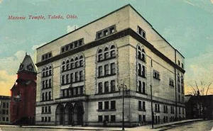 Postal del templo masónico de Toledo Ohio publicada 1912 - Imagen 1 de 2