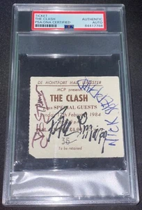 THE CLASH w/ Joe Strummer Band Signed Autographed 1984 Concert Ticket PSA Rare!! - Picture 1 of 5