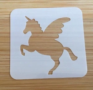 Face Painting Schablone wiederverwendbar waschbar Einhornkopf Mylar 4,5 x 4,5 cm - Bild 1 von 1