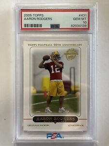 2005 Topps #431 Aaron Rodgers Green Bay Packers RC Rookie PSA 10 GEM MINT