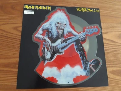 IRON MAIDEN Fear Of The Dark - Live   U.E. 7"  EMI EMIP 263  Shape Disc  EX/EX+ - Image 1 of 2