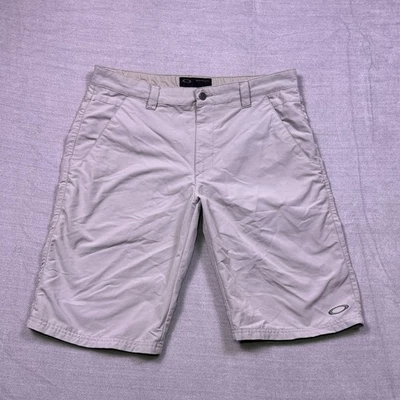 Pantalones Cortos de Golf Oakley Para Hombres 36W Beige Rendimiento Elastizados Frente Plano Logo Foto 1 de 4