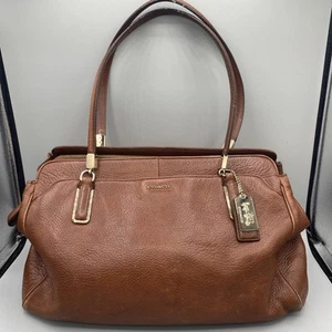 Vintage Coach Madison Handtasche Damen braun Kiesel Leder Schultertasche G1393-25161 - Bild 1 von 23