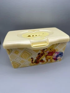 Huggies Disney Winnie Pooh Tub Baby Wipes Container Pop Up Dispenser Yellow READ - Picture 1 of 7