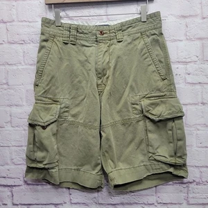 Pantalones Cortos Polo Ralph Lauren Clásicos Chinos Carga Talla 30 Preppy Verde Oliva Y2K *LEER - Imagen 1 de 9