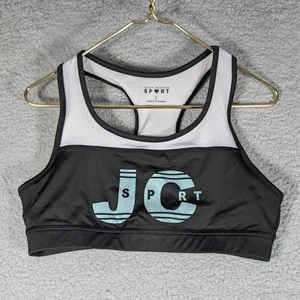 Juicy Couture Sports Bra Womens Size Large Black White Juicy Couture Sport - Picture 1 of 4