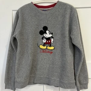 Sudadera Pullover Gris Brezo Mickey Mouse Disney Años 90 Y2k De Colección M 8/10 - Imagen 1 de 5