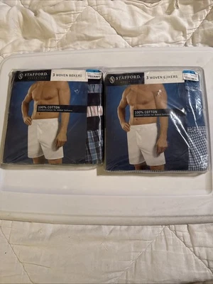 Boxers tejidos Stafford. 2 juegos de 3 pares para hombre talla 36 multicolor. 100% algodón Foto 1 de 4