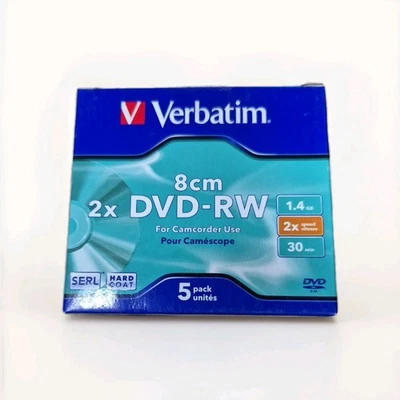 Verbatim 8cm Mini DVD-RW 1.4GB 5pk new and sealed Boxed  - Image 1 of 3