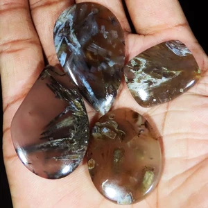 173.95 Cts 100% Natural Turkish Agate Mix Cabochon Loose Gemstone 4 Pcs UT121 - Picture 1 of 6