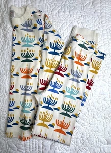 Hanna Andersson Kids Holiday Long John Pajama Set Rainbow Hanukkah Sz 10 NWOT - Picture 1 of 6