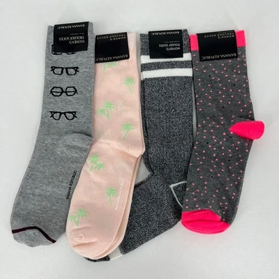 Lot of 4 Banana Republic Trouser Socks Women's One Size Multicolor Mid Calf NWT - Image 1 of 4