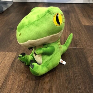 Jurassic Park World Plush Green Velociraptor Dinosaur 8" 2022 Soft Cute Plush - Picture 1 of 9