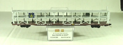 MICRO-TRAINS LINE N SCALE 89' TRI-LEVEL OPEN AUTORACK BALTIMORE & OHIO 11200090 - Image 1 of 3