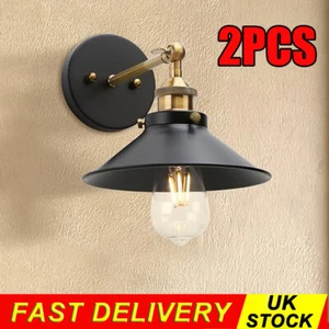 2PCS Industrial Wall Light Vintage Retro Rustic Sconce Lamp Fitting Fixture E27 - Picture 1 of 7