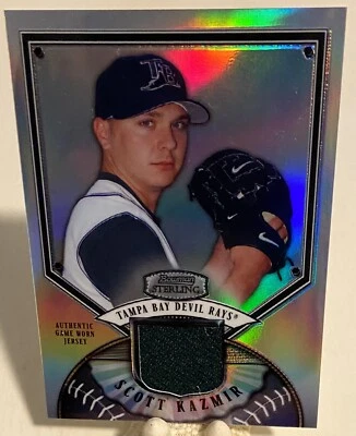 Футболка игровая Scott Kazmir 2007 Bowman Sterling переливающаяся /199, Rays ⚾️🔥🎨 - Изображение 1 из 3