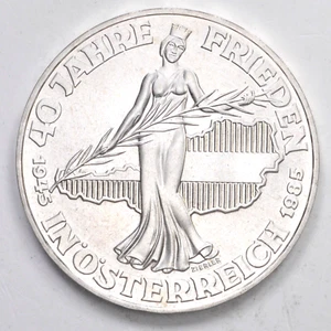 AUSTRIA Moneta 500 Schilling 1985 40 Jahre Frieden in Österreich - Argento - Picture 1 of 2