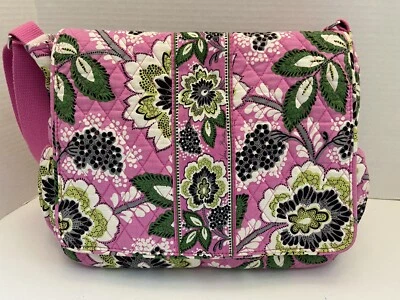 Vera Bradley Diaper Messenger Bag with Flap Adjustable Strap Priscilla Pink - Image 1 of 4
